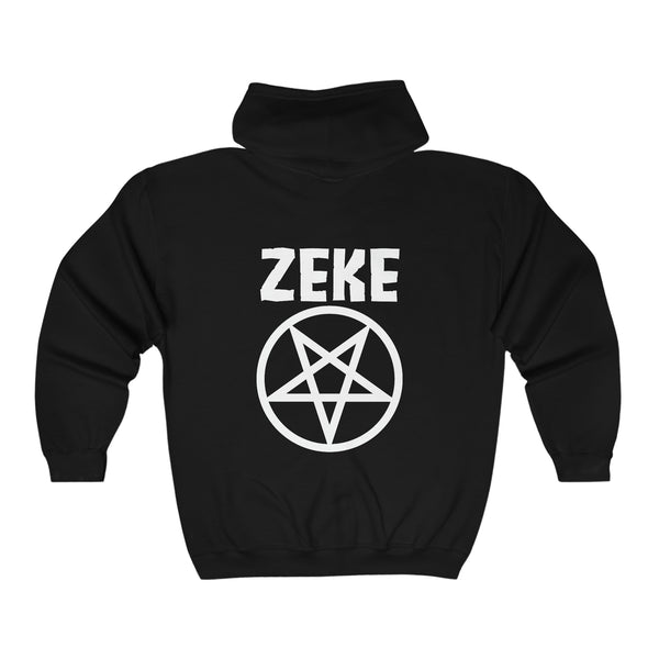 Full Zip Up Zeke Pentagram Heavy Blend™ Hooded Sweatshirt