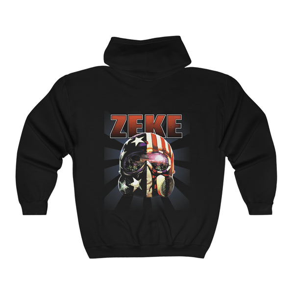 Full Zip Up Zeke Till' The Livin' End Heavy Blend™Hooded Sweatshirt